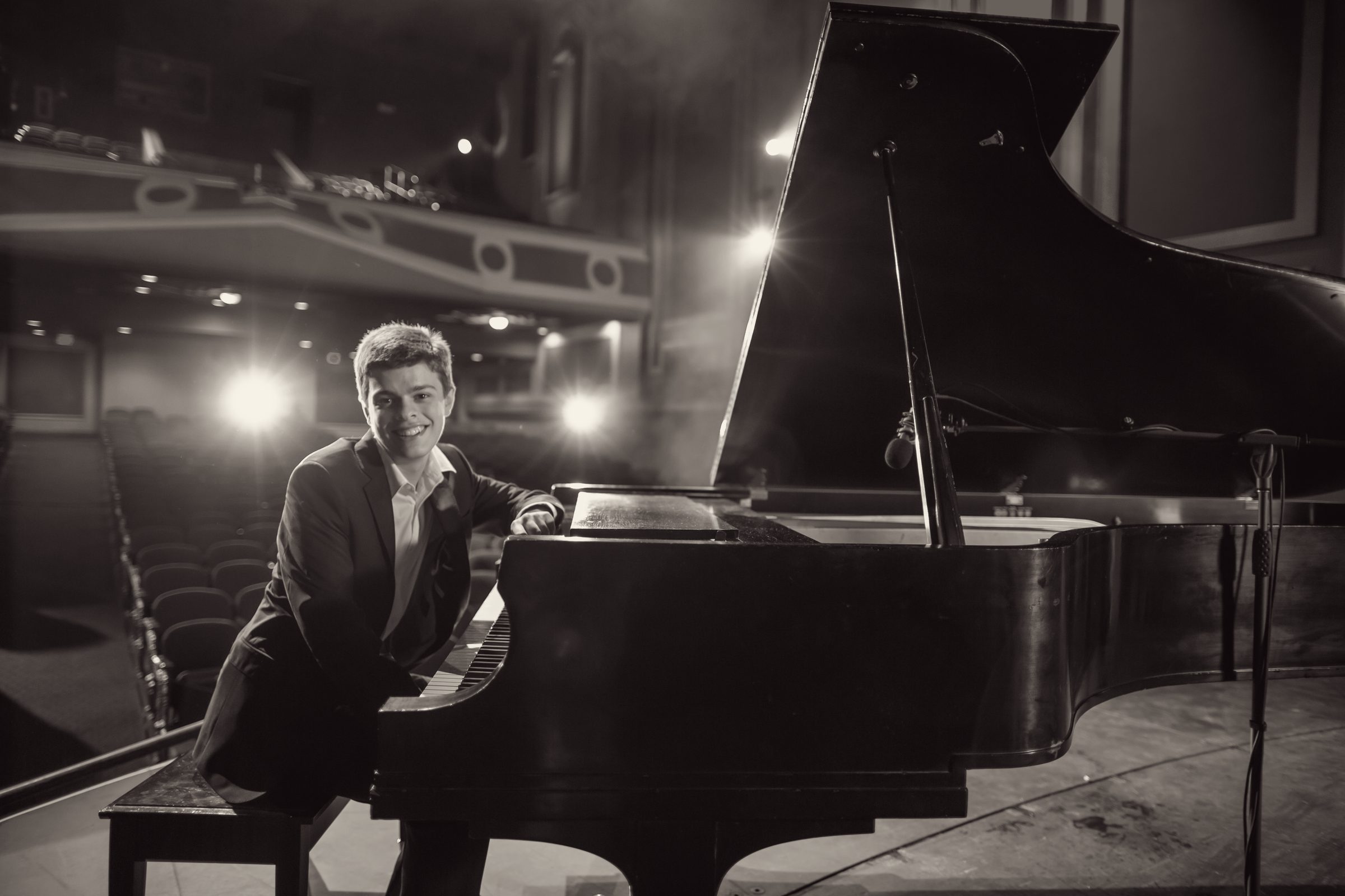 Michael Rainwater at the piano, Tower of Talent 2020